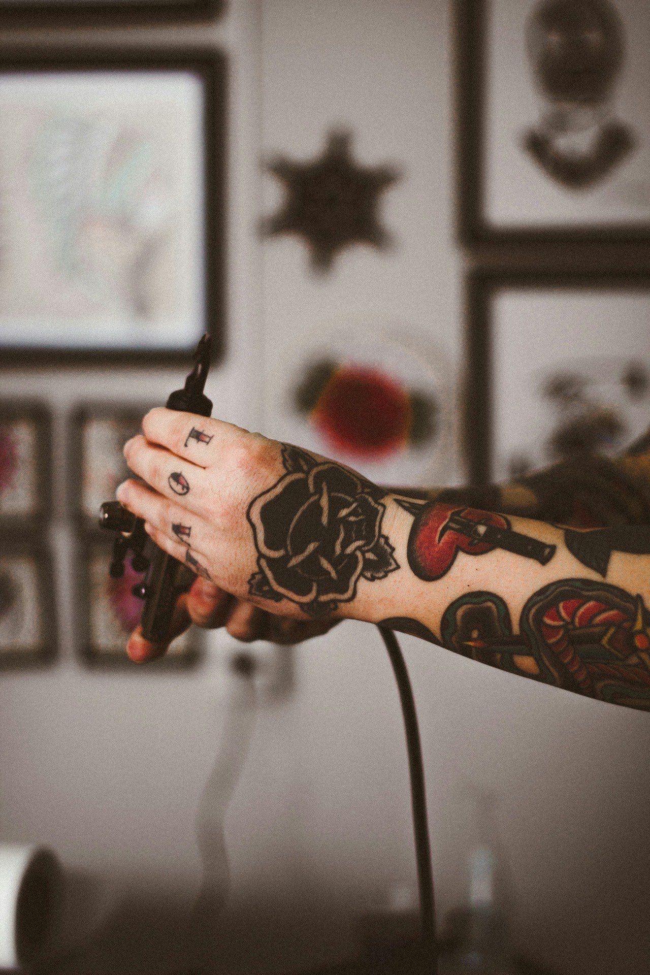 Intérieur d'un studio de tatouage